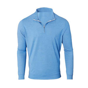 Sweat-shirts personnalisés avec logo, sweat-shirts à fermeture éclair quart de tour, en molleton de coton uni, hauts d'hiver tendance, sweat-shirts à fermeture éclair quart de tour pour hommes, OEM - Product Image 1
