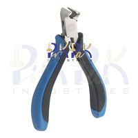 Cortadores de extremo de mandíbula lisa de doble punta de 120mm con mangos ergonómicos negro y azul para engarzar joyas pesca compatible con OEM
