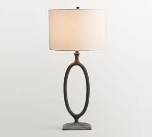 Artistic Metal Table Lamp with Custom <b>Shade</b> Accents Elegant Home and Bedroom Decor - Product Image 1