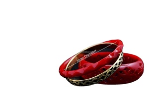 Brazalete de resina de diseño moderno más vendido acabado pulido brillante inspirado en el estilo Ángel DIY artesanía arte joyería de moda - Product Image 3