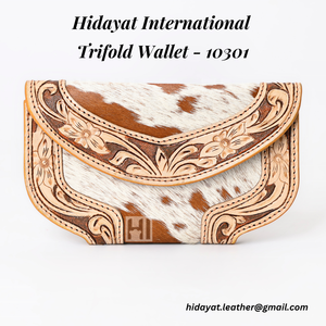 Portefeuille en cuir de vachette fait main pour femme, style western vintage, pochette - Product Image 2