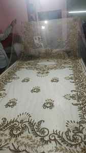 Premium Collection of Somali Dirac Set Heavy Beaded <b>Lace</b> Fabric Luxurious Top Classical Crystal Beads Beaded Fabric - Product Image 2