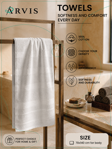 Toalla de Mano Ares de Terciopelo con Rayas Tejidas, 70x140cm, 300-600 GSM, Suave, Absorbente, Ecológica, para Hotel y Hogar, Venta al Por Mayor, 100% Algodón - Product Image 1