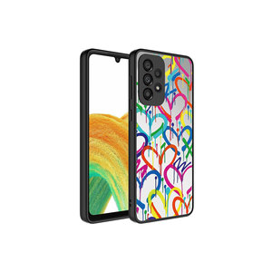 Étui de luxe électroplaqué à motif cœur pour Samsung Galaxy A73, protection antichoc de l'appareil photo, coque arrière en silicone brillant - Product Image 1