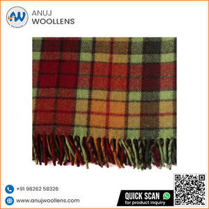 Manta de tartán de lana de otoño Buchanan de tamaño completo de Venta caliente del fabricante indio - Product Image 2