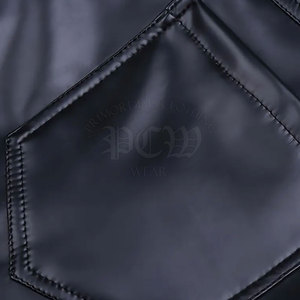 Pantalones de Cuero para Hombre, Nueva Llegada, Resistentes al Viento, Ligeros, Ecológicos, de Alta Calidad, Estilo Urbano Clásico, Corte Recto, Cintura Media, para Invierno - Product Image 5