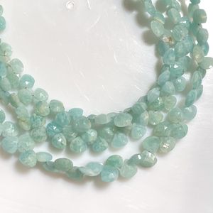 Alta calidad 4-4,5 MM amazonita facetada pequeña forma de corazón Briolette cuentas piedras preciosas verdes al por mayor de proveedor de buena calidad - Product Image 3