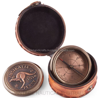 CH Boussole Nautique Vintage Thème Ange, Pièce de Monnaie Australienne à Visser, Ronde, en Laiton Antique, Cadeau, en Alliage de Zinc, Coulée, Impression par Gravure