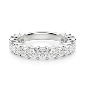 Princess Cut Half Eternity Wedding Band para mujer - Product Image 1