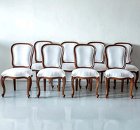 Offre Spéciale – Ensemble de 6 Tables à Manger en Bois Massif Sculpté, Luxe Moderne, Écologique et Durable, pour Restaurants Commerciaux