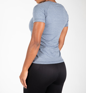 Camiseta Deportiva Personalizada al por Mayor para Mujer, Lisa, de Manga Corta, para Impresión por Serigrafía, Bordado de Logotipo, Camisetas Deportivas para Gimnasio - Product Image 4