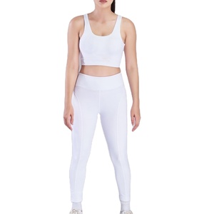 Pantalones de Yoga de dos piezas de cintura alta de la mejor calidad, chaleco de realce, conjunto deportivo elástico ligero transpirable sin costuras para mujer - Product Image 6