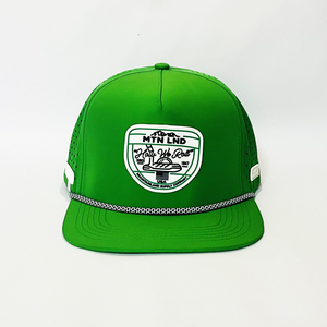 Chapeau imperméable en caoutchouc néon 5 panneaux chapeau de golf imperméable structuré chapeaux imperméables avec corde perforée casquettes de corde découpées au laser - Product Image 6