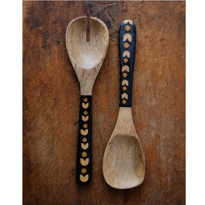 Best Deal Wooden Salad Server Set Elegant Home Restaurant Tableware Decoration <b>Flatware</b> for Weddings - Product Image 6