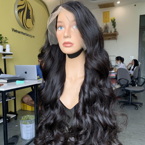 The Wavy <b>Human</b> Hair <b>Wigs</b> Hair <b>Human</b> <b>Wigs</b> Vietnamese Ocean Wavy Vietnamese <b>Human</b> Hair Free tangle Free Shedding - Product Image 1