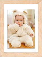 Cadre photo flottant double face en MDF brun vintage, double verre trempé haute transparence, design artistique de haute qualité pour