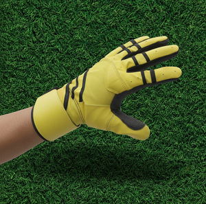 Guantes de Bateo de Béisbol KANDARI SPORTS Ligeros y Transpirables de Cuero con Cierre de Velcro, Color/Logotipo Personalizable - Product Image 5