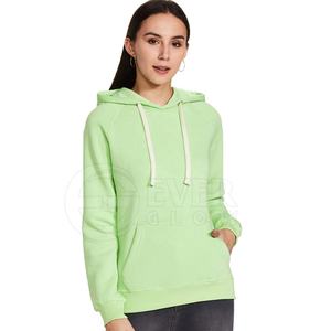 Sweat à capuche pour femme en coton à manches longues avec logo personnalisé de haute qualité pour vêtements de sport sweats à capuche décontractés pour femmes avec épaule unie - Product Image 1