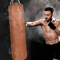 Saco de boxeo profesional de gran venta, saco de boxeo de cuero personalizado con relleno de agua, precio bajo, Impresión de logotipo de entrenamiento de gimnasio