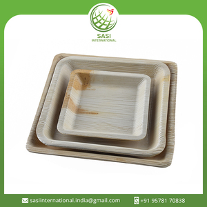 Platos cuadrados de vajilla desechable de hoja de palma biodegradable Natural 100% para bodas y servicio de alimentos a bajo precio - Product Image 2
