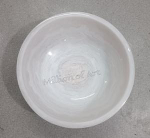 ชามสลัดแบบหมุนทำด้วยมือทำจากเรซินชามตกแต่งบ้านพื้นผิวหินอ่อนใช้ในบ้านโรงแรมร้านอาหารและบาร์ - Product Image 1