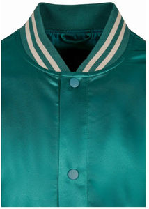 Veste universitaire surdimensionnée en satin Bomber OEM Baseball Streetwear personnalisé avec broderie pour la génération Z Fashion Market - Product Image 3