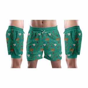 Pantalones cortos de hombre de secado rápido de baloncesto con estampado personalizado playa verano lona transpirable informal calle alta calidad al por mayor - Product Image 1