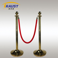 Traust classique tapis rouge corde dorée poteau poste barrière Stanchion VIP église théâtre barrière de contrôle des foules