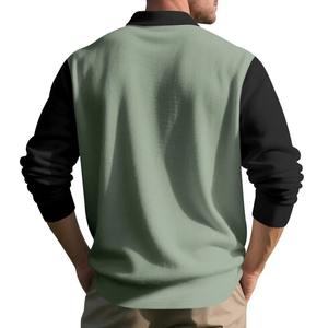 Camiseta Polo Casual para Hombre, con Botones, Colores Surtidos, Cuello Camisero, Holgada, Transpirable, de Manga Larga - Product Image 2