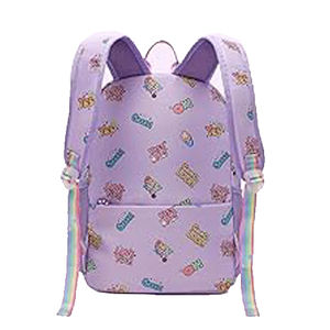 Mochila escolar morada pequeña para niños con bonitas imágenes impresas, mochilas escolares para niñas - Product Image 3