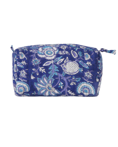 Eco-Friendly Cotton <b>Quilted</b> for Carry Bag with Zipper Closure | Lightweight Reusable Cosmetic Organizer - Product Image 1