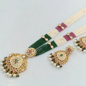 <b>INDIAN</b> TRADITIONAL and FASHIONABLE COPPER <b>JEWELLERY</b> BRIDAL WEDDING <b>JEWELLERY</b> <b>SET</b> for WOMEN EARRINGS and NECKLACE <b>SET</b> - Product Image 1