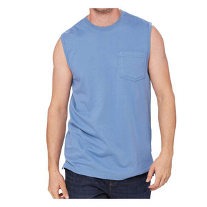 Camiseta sin mangas de diseño personalizado para hombre, 280 gramos, algodón, talla grande, deportiva, transpirable, para entrenamiento físico, gimnasio, chaleco tejido lavado - Product Image 5