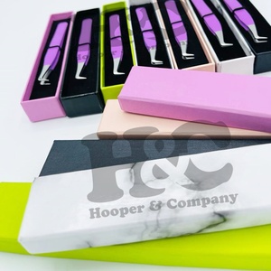 Recién llegados Caja de embalaje Pinzas Nombre del logotipo Cajas sólidas Selección de color negro Colores de papel Caja de tarjeta sostenible - Product Image 1