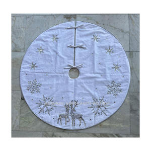 Bordado a mano y trabajo con cuentas Cubierta de base de árbol de gran tamaño - Product Image 3