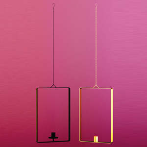 Juego de 3 candelabros de hierro y vidrio portavelas de colores surtidos decorativos hechos a mano para decoraciones de boda - Product Image 3