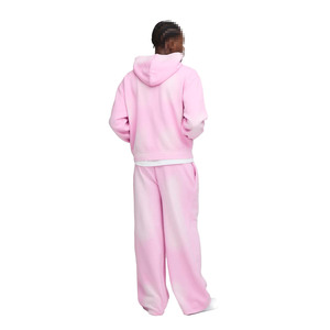 Ensemble sweat à capuche et jogging personnalisé en molleton de coton doux, coupe décontractée, fermeture éclair intégrale, style streetwear pour programmes de vente en gros OEM - Product Image 2