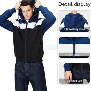 Relaxed Fit Basics Sudadera con cremallera con cierre de cremallera suave Sudadera con capucha con cremallera de color personalizado con diseño clásico moderno - Product Image 4