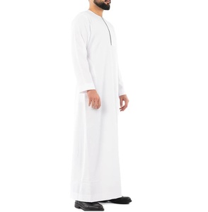 Long Khamis personnalisé robe islamique musulmane arabe saoudien long extérieur décontracté coton soie vente chaude vêtements traditionnels musulmans Thobe - Product Image 6