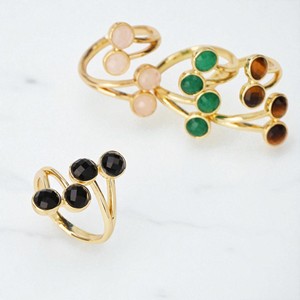 แหวนอัญมณีมรกตทรงกลมแบบปรับได้แหวนทอง14K ทำด้วยมือพร้อมหินขนาด6มม. - Product Image 3