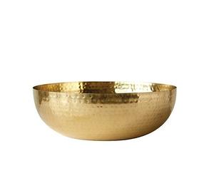 Bol de service en laiton pur magnifiquement conçu Bol de service de forme ronde de trois tailles différentes avec travail martelé - Product Image 5