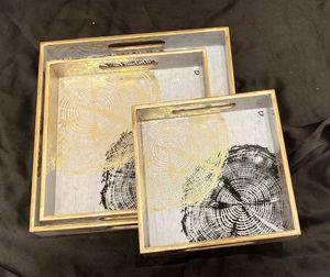 Plateau décoratif moderne en MDF imprimé pour cadeaux et décoration intérieure - Product Image 1