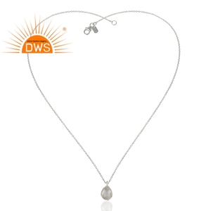 Venta caliente de plata esterlina cristal natural cuarzo piedra preciosa colgante collar personalizado joyería fabricante - Product Image 3