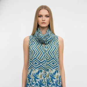 Écharpe en coton Mulmul, châle d'été imprimé en coton Mulmul, écharpe artisanale imprimée pour l'extérieur - Product Image 1