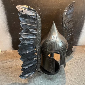 Casco de Guardia de Gondor, Anillo Medieval Vikingo, Ala Plateada, Metal Pulido, Pirámide, Armadura Antigua, Disfraz SCA - Product Image 4