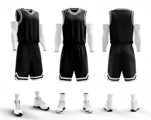 Conjunto de ropa de baloncesto de diseño personalizado de la mejor calidad, ropa deportiva sin mangas, impresión por transferencia de calor, poliéster/algodón, antibacteriano - Product Image 1