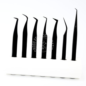 Fiber Tip Lash Tweezer Stainless Steel 45 90 Degree Volume Tweezers Straight Isolation Eyelash Extension Tweezers for Lashes - Product Image 2