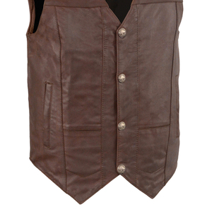 Gilet de motard en cuir véritable pour hommes Gilet d'hiver du fabricant professionnel pour gilets de moto en gros - Product Image 5