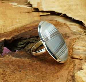 Bague de fiançailles pour femme en argent sterling 92,5 avec pierre naturelle au design fantaisie, cadeau - Product Image 3