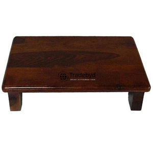 Tradebyd elegante soporte de madera Chowki Premium Puja para rituales Mandir y decoraciones de festivales - Product Image 1